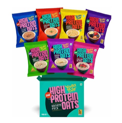 1 - Yogabar 26g High Protein Oats,  7 Piece(s)/Pack  Assorted 