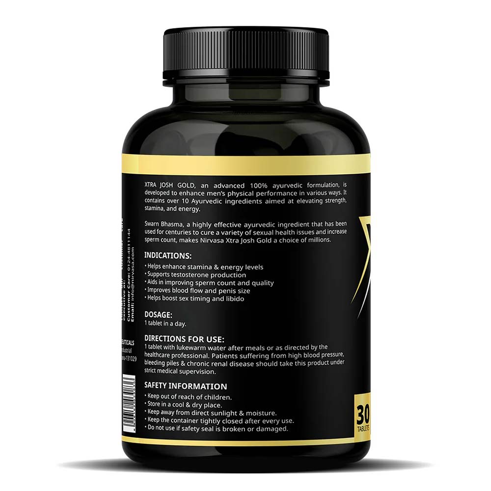 3 - Nirvasa Xtra Josh Gold,  30 tablet(s)  Unflavoured 