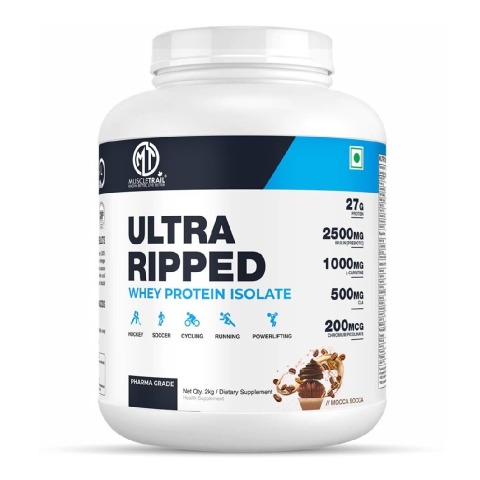 1 - Muscle Trail Ultra Ripped Whey Protein Isolate,  4.4 lb  Mocca Socca 