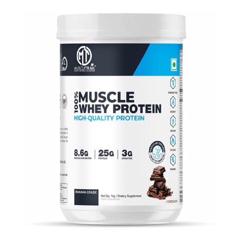 1 - Muscle Trail 100% Muscle Whey Protein,  2.2 lb  Chocolate 