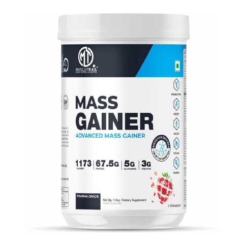 1 - Muscle Trail Advanced Mass Gainer,  3.3 lb  Strawberry 