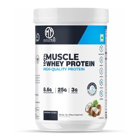 1 - Muscle Trail 100% Muscle Whey Protein,  2.2 lb  Coconut 
