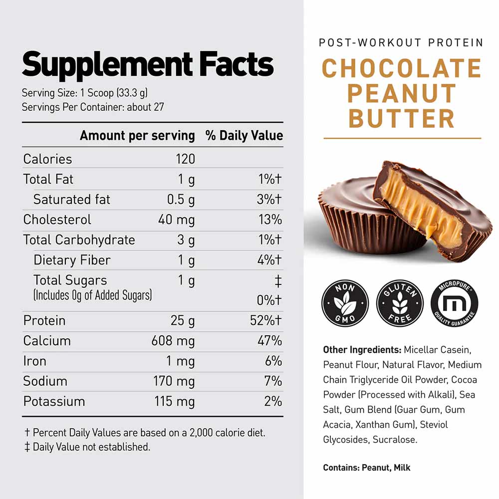 3 - Kaged Muscle Casein,  2 lb  Chocolate Peanut Butter 