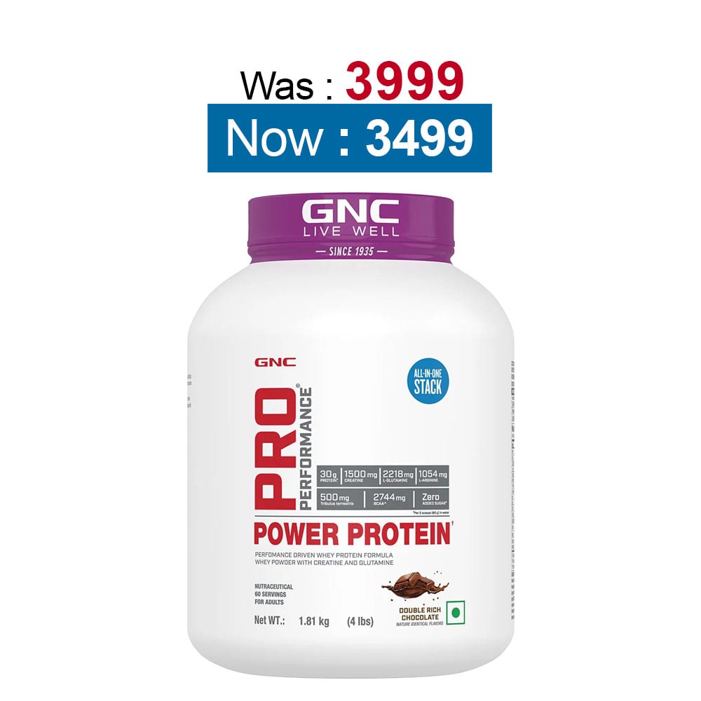 GNC Pro Performance Power Protein,  4 lb  Double Rich Chocolate 