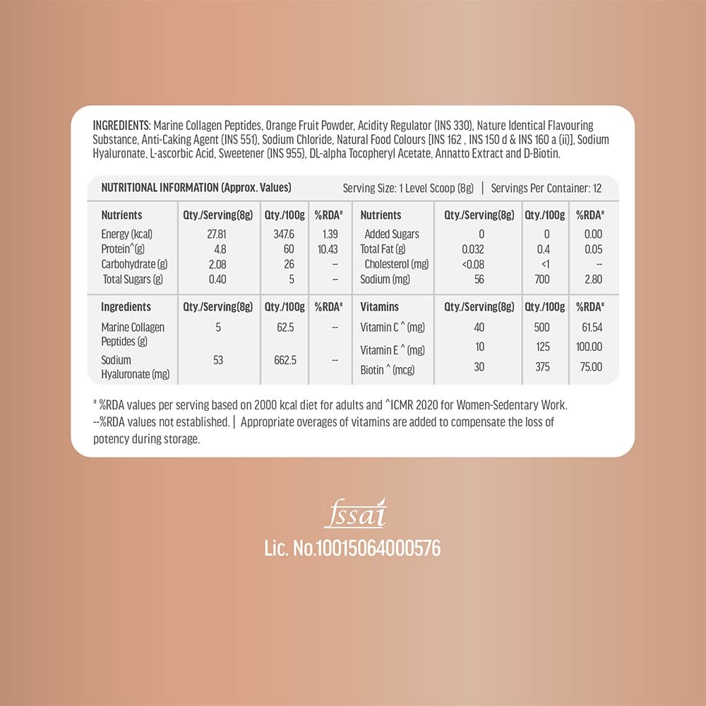 8 - HK Vitals Skin Radiance Collagen 100 g Orange with HK Vitals Glutathione Effervescent,  Marine Collagen  15 tablet(s)  Orange