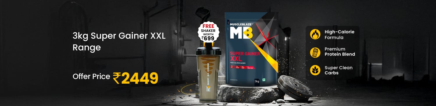 Super Gainer 3kg Range | Free Shaker