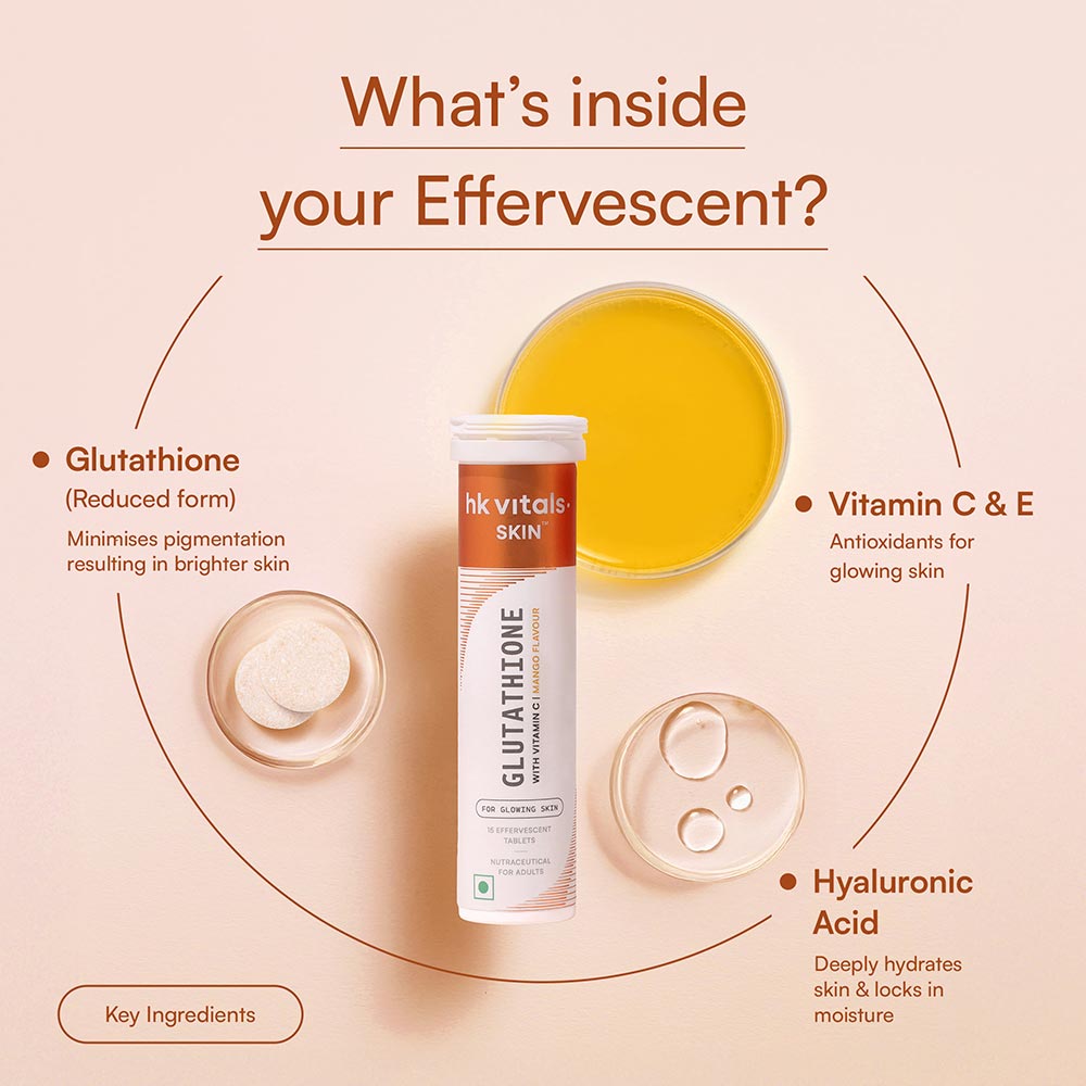 3 - HealthKart HK Vitals Glutathione Effervescent,  Mango  30 tablet(s)