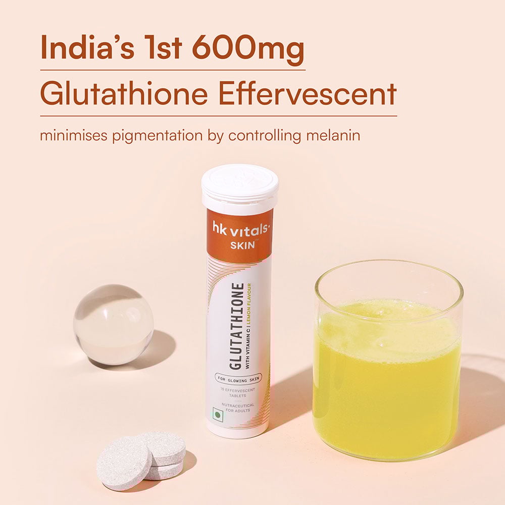3 - HK Vitals Glutathione Effervescent with Vitamin C,  Lemon  15 tablet(s)