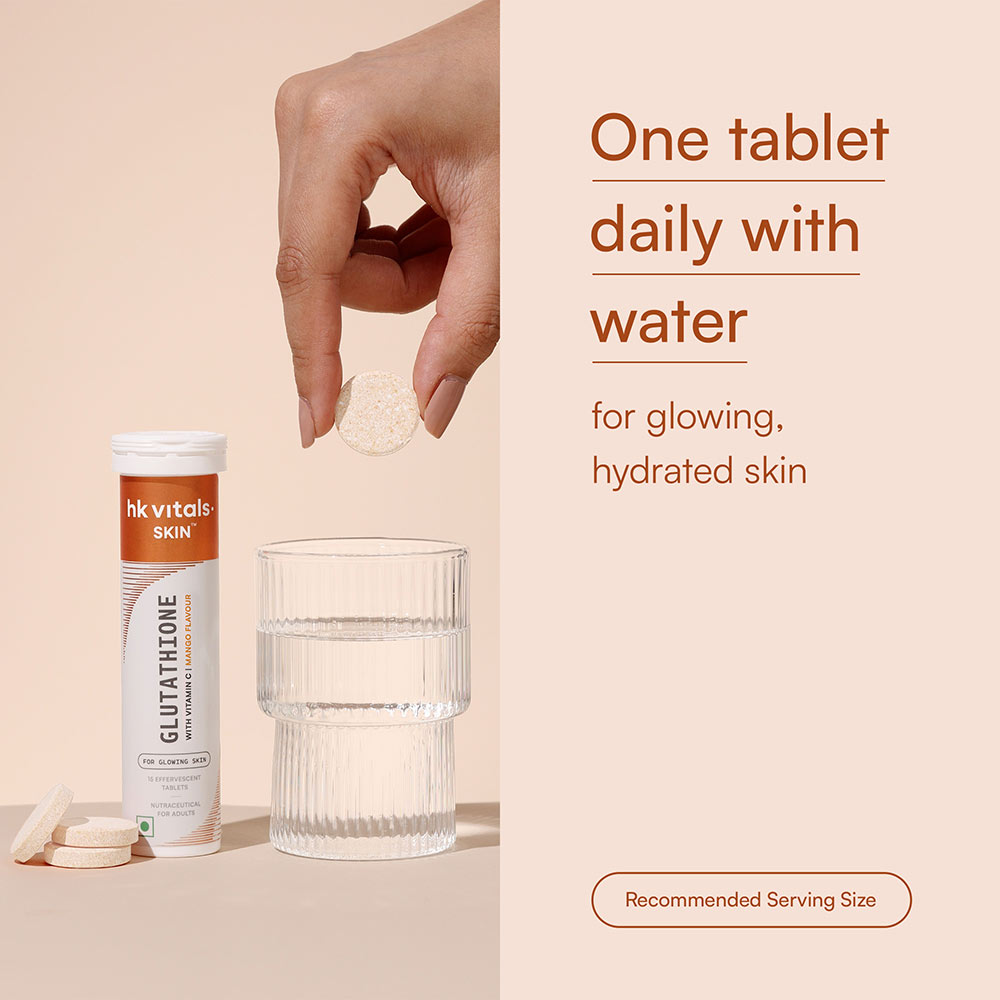 6 - HK Vitals Glutathione Effervescent with Vitamin C,  Mango  15 tablet(s)