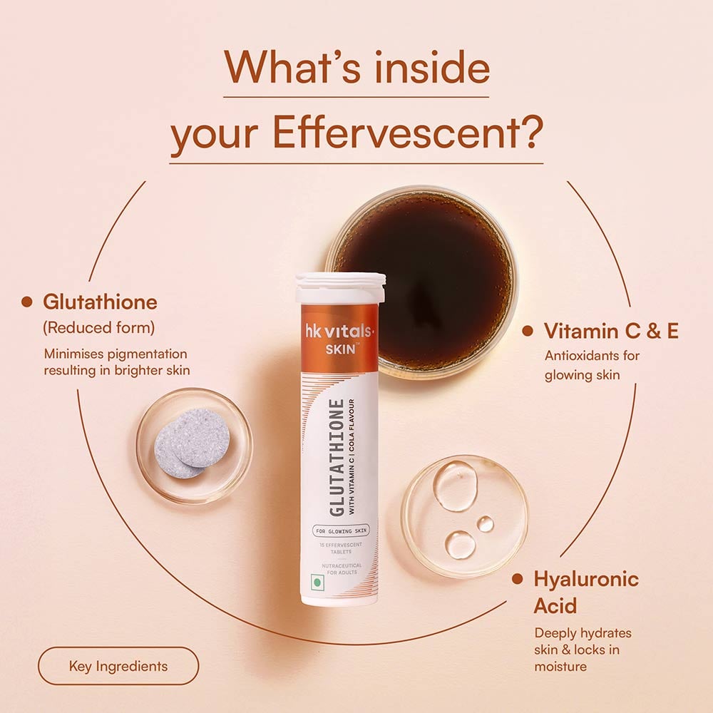 3 - HK Vitals Glutathione Effervescent with Vitamin C,  Cola  30 tablet(s)
