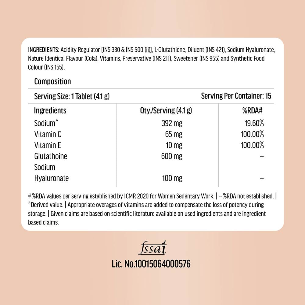 9 - HK Vitals Glutathione Effervescent with Vitamin C,  Cola  15 tablet(s)