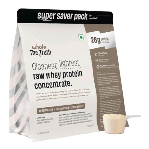 1 - The Whole Truth Raw Whey Protein Concentrate,  4.4 lb  Unflavoured 