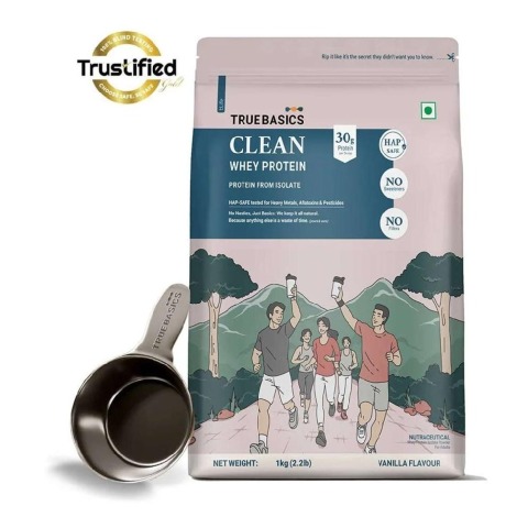 1 - TrueBasics Clean Whey Protein (Isolate) OP, 2.2 lb Vanilla