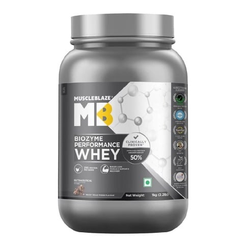 1 - MuscleBlaze Biozyme Performance Whey,  2.2 lb  Rocky Road Fudge 