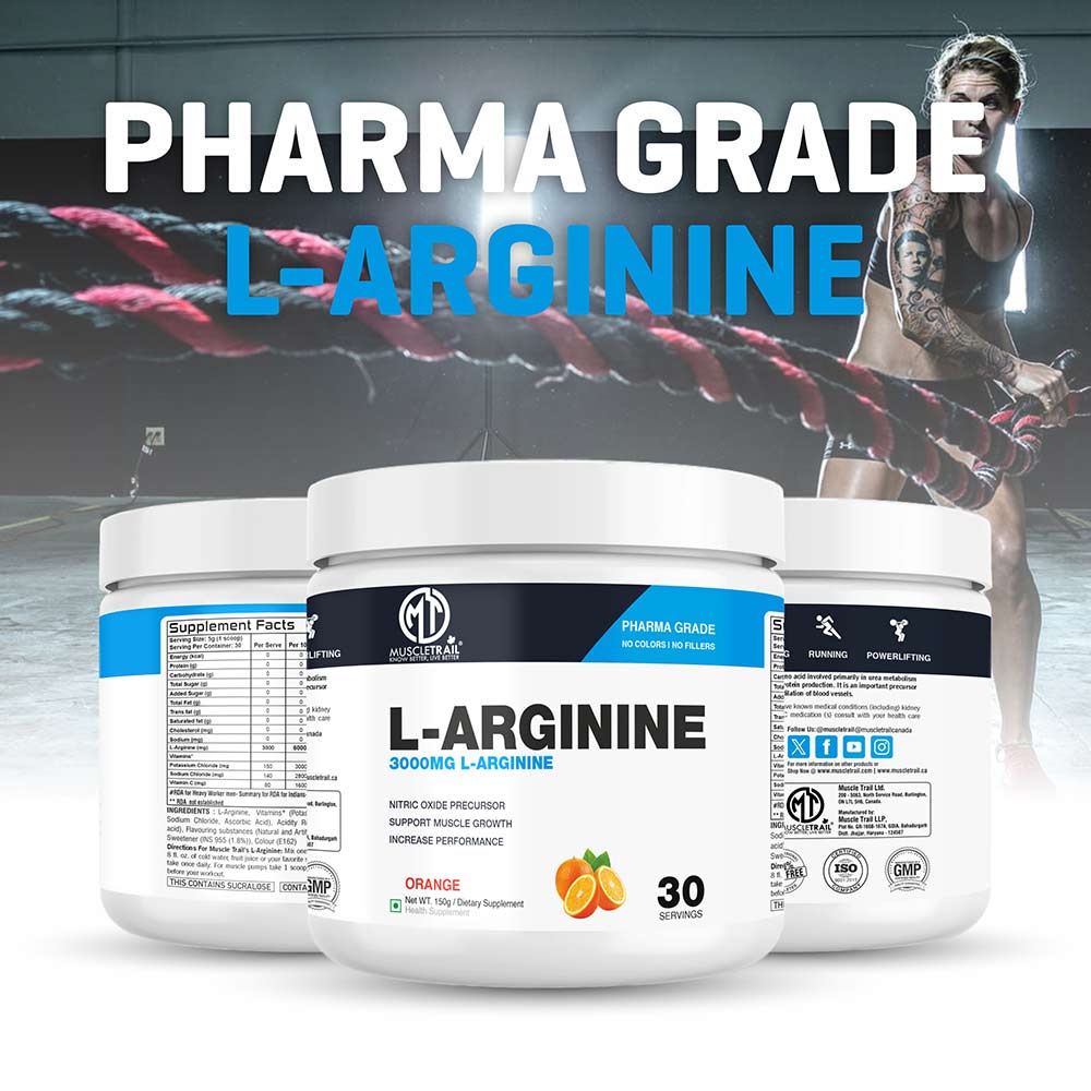 4 - Muscle Trail L-Arginine Unflavoured,  0.33 lb 