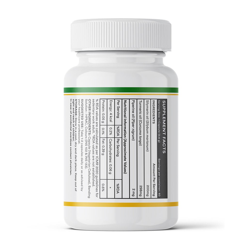 1 - INLIFE Silymarin with Turmeric & Piperine Oil Livostamin,  60 veggie capsule(s) 