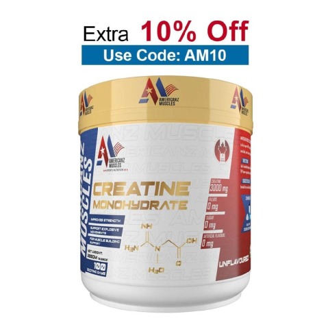 Americanz Muscles Creatine Monohydrate,  Unflavoured  0.66 lb 