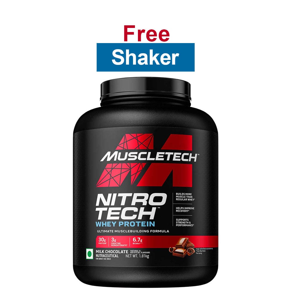 MuscleTech NitroTech Whey Protein,  4 lb  Milk Chocolate - India 