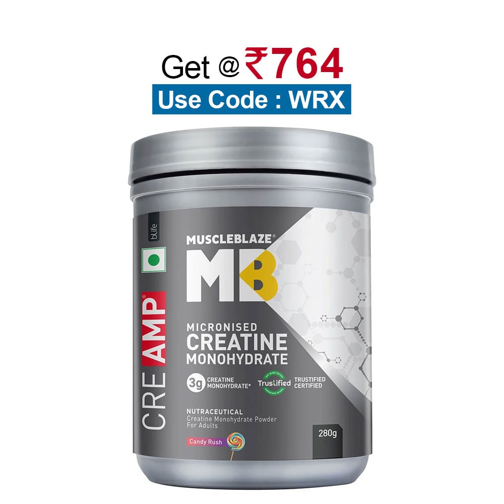 MuscleBlaze Creatine Monohydrate CreAMP,  Candy Rush  0.61 lb