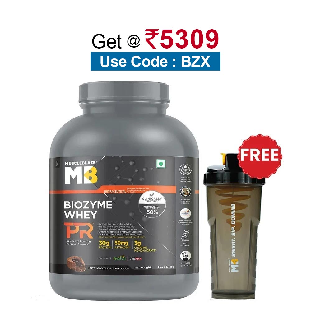 MuscleBlaze Biozyme Whey PR,  4.4 lb  Molten Chocolate Cake 