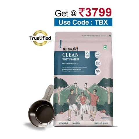 TrueBasics Clean Whey Protein (Isolate),  2.2 lb  Vanilla 