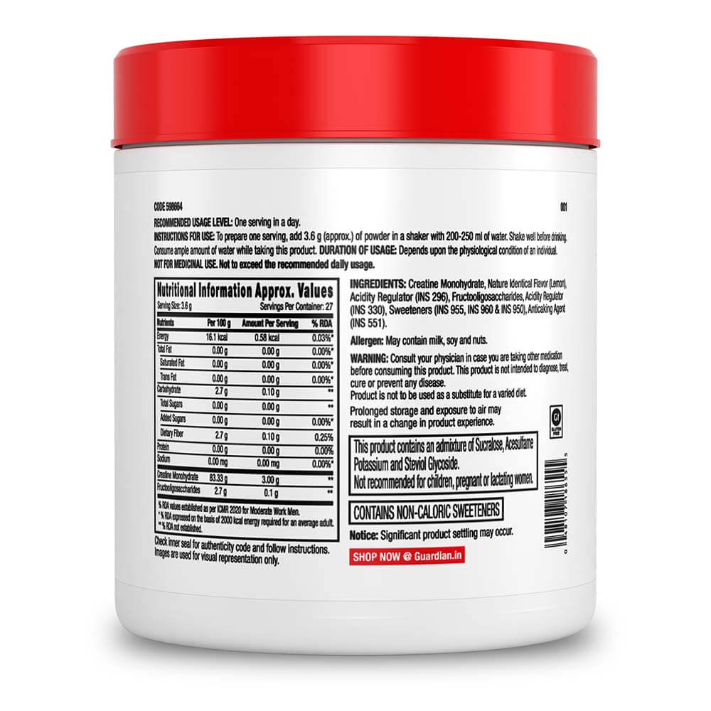 11 - GNC Pro Performance Pure Micronized Creatine Monohydrate,  Lemon  0.22 lb 
