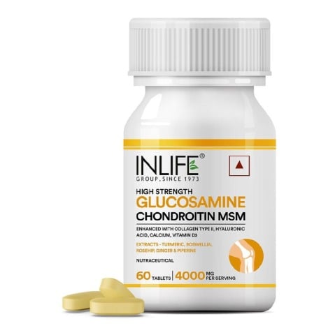 1 - INLIFE Glucosamine Chondroitin MSM with Collagen Hyaluronic Acid Calcium & Vitamin D3,  60 tablet(s) 