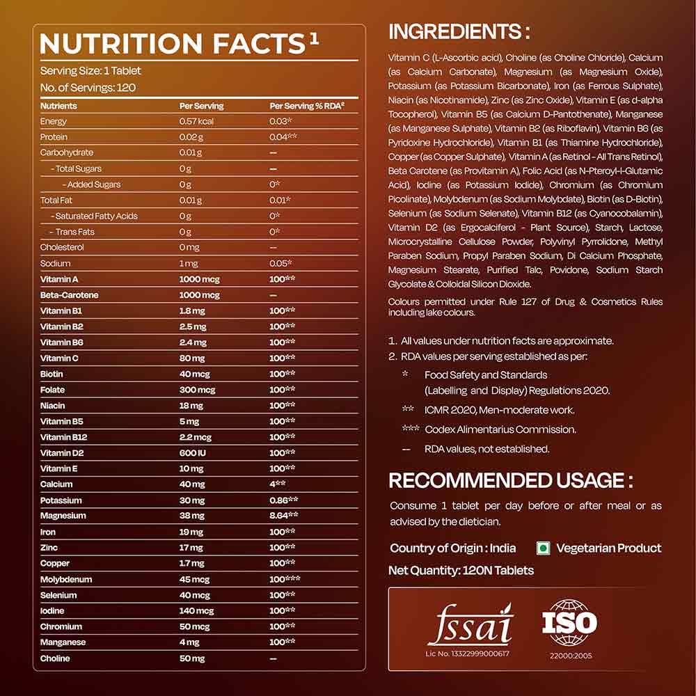 6 - Nutrabay Pro Active Multivitamin Men,  120 tablet(s)  Unflavoured 