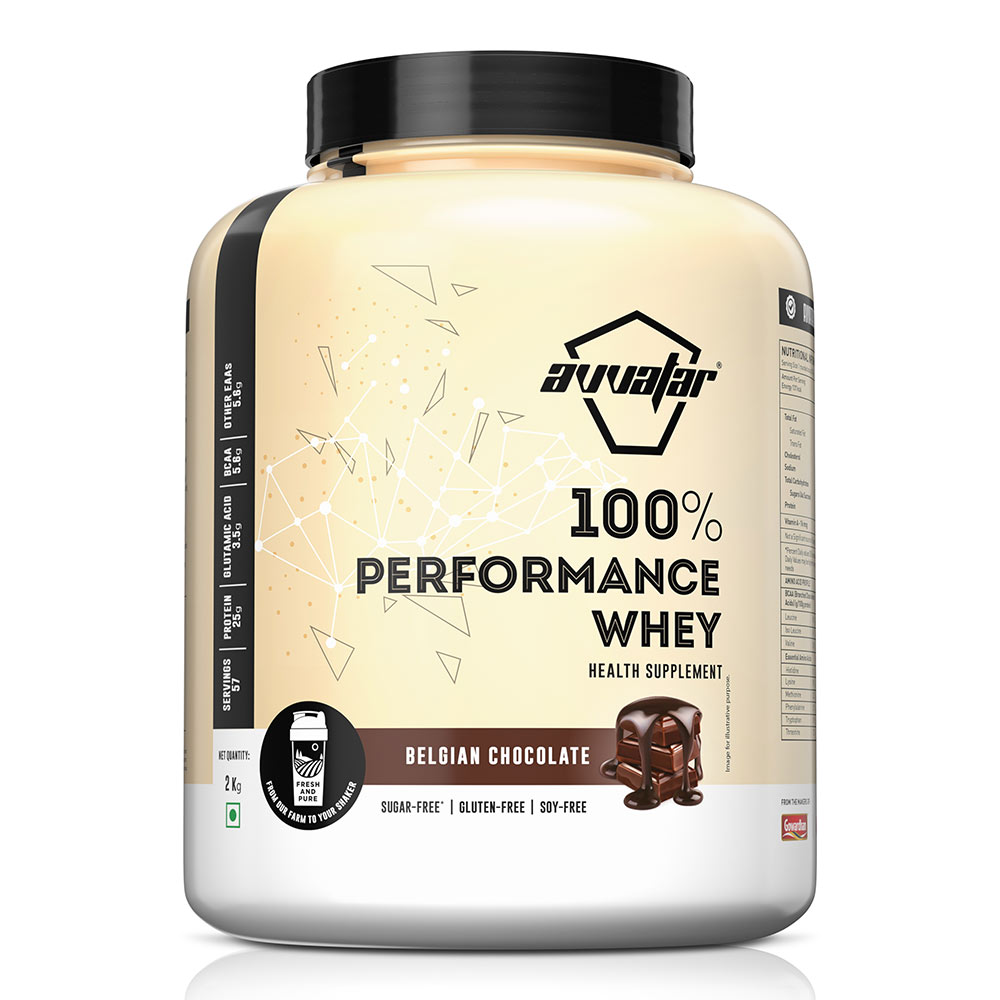 1 - Avvatar 100% Performance Whey,  4.4 lb  Belgian Chocolate 