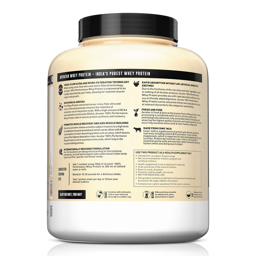 2 - Avvatar 100% Performance Whey,  4.4 lb  Malai Kulfi 