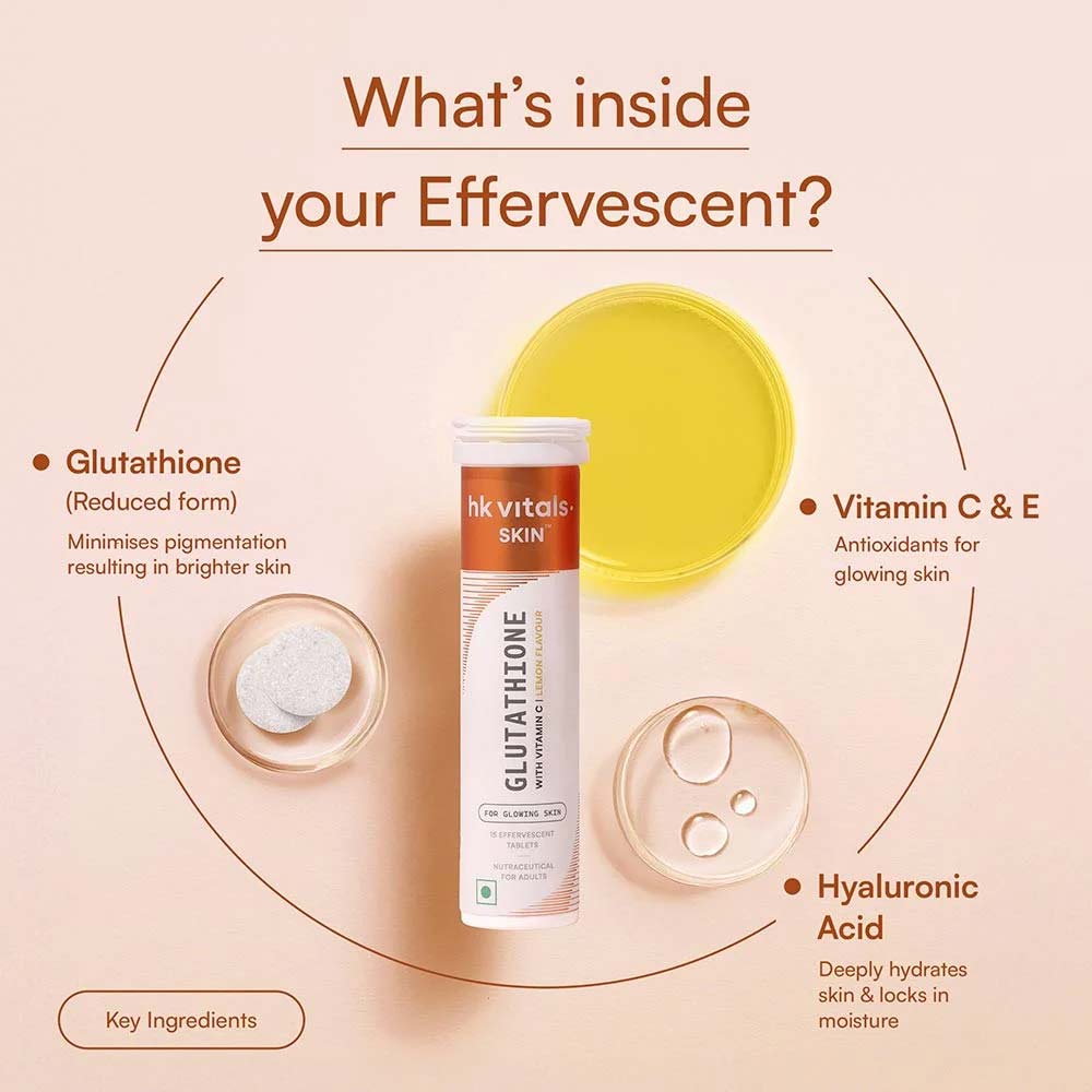 3 - HealthKart HK Vitals Glutathione Effervescent,  Lemon  30 tablet(s)
