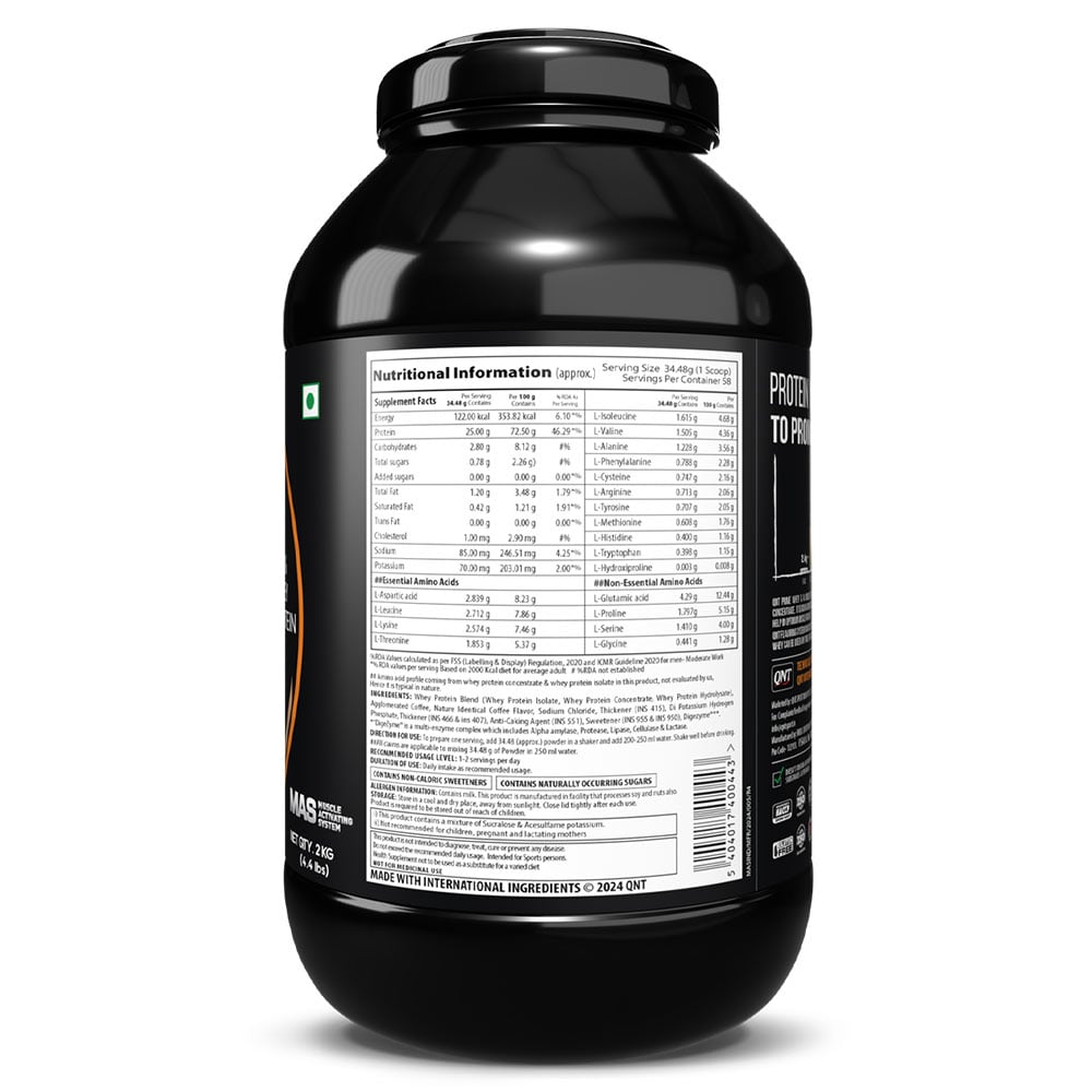 2 - QNT Prime Whey,  4.4 lb  Coffee 