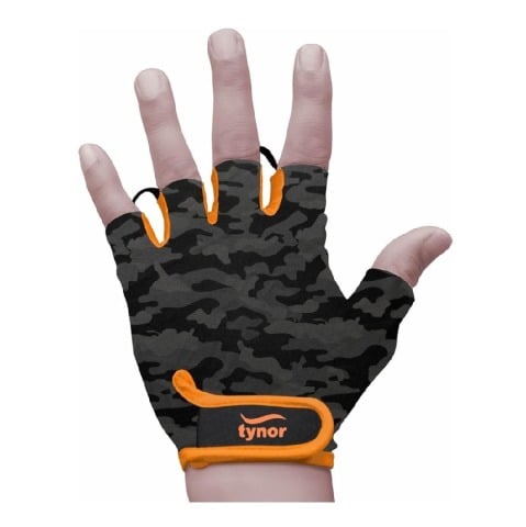 1 - Tynor Tynogrip Gym Gloves,  Black with Orange  Large 