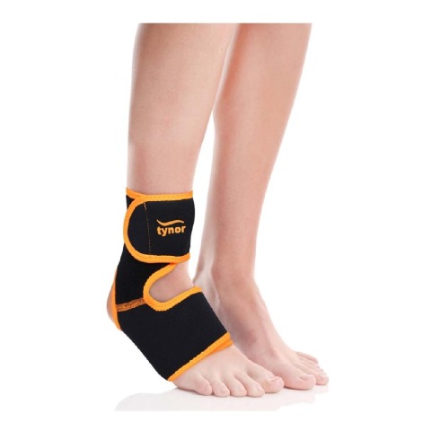 1 - Tynor Ankle Support (Neo),  Black/Orange  Universal 