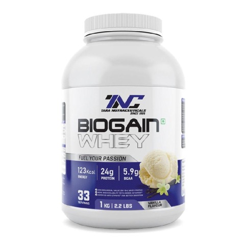 1 - Tara Nutraceuticals Biogain Whey, 2.2 lb Vanilla