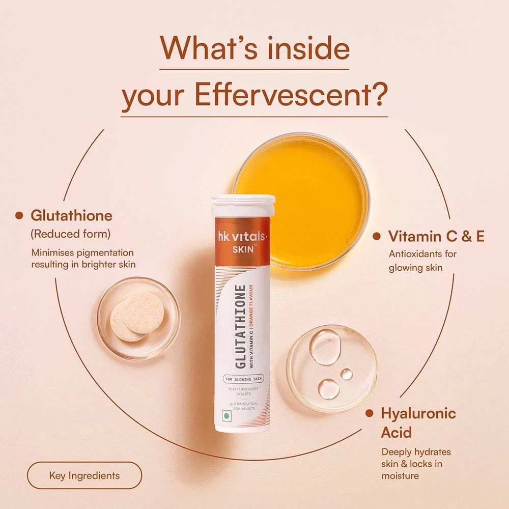 100g Collagen and Glutathione and Hyaluronic Acid Effervescent 15 tabs combo