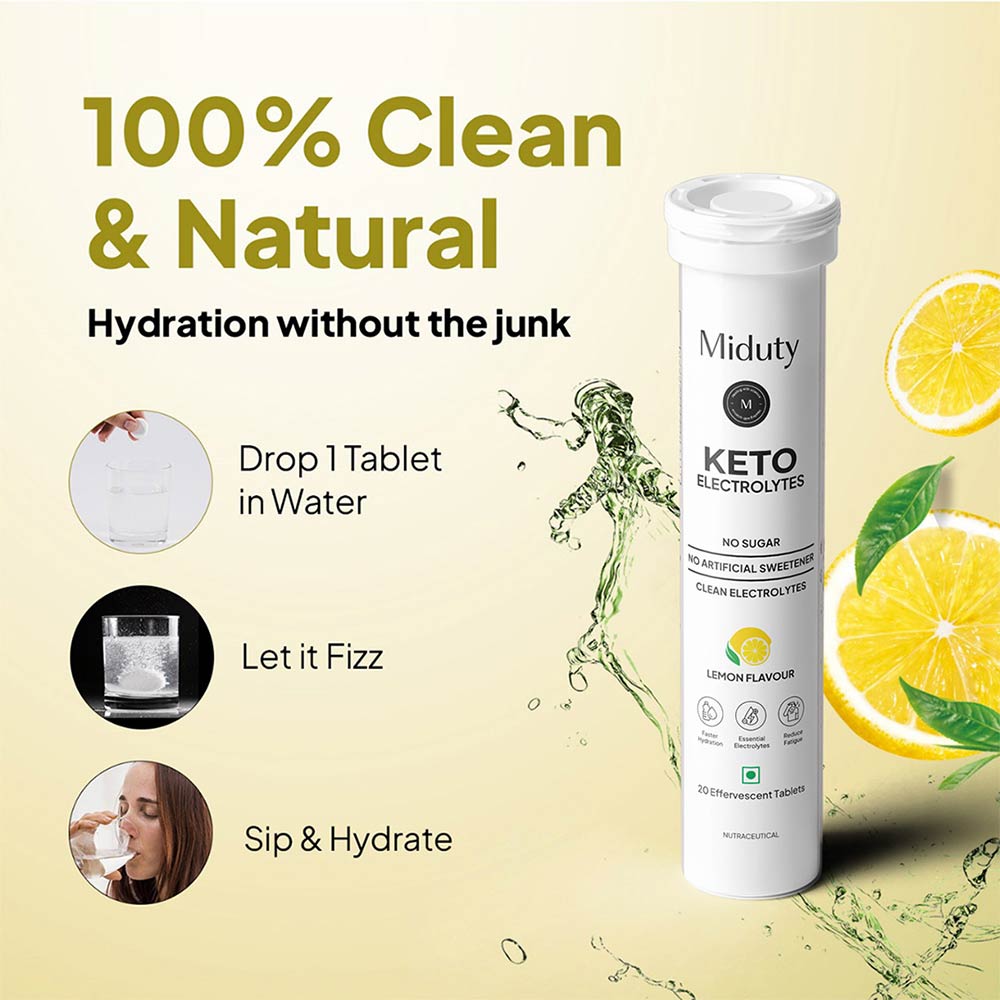 5 - Miduty Keto Electrolytes,  20 tablet(s)  Lemon 