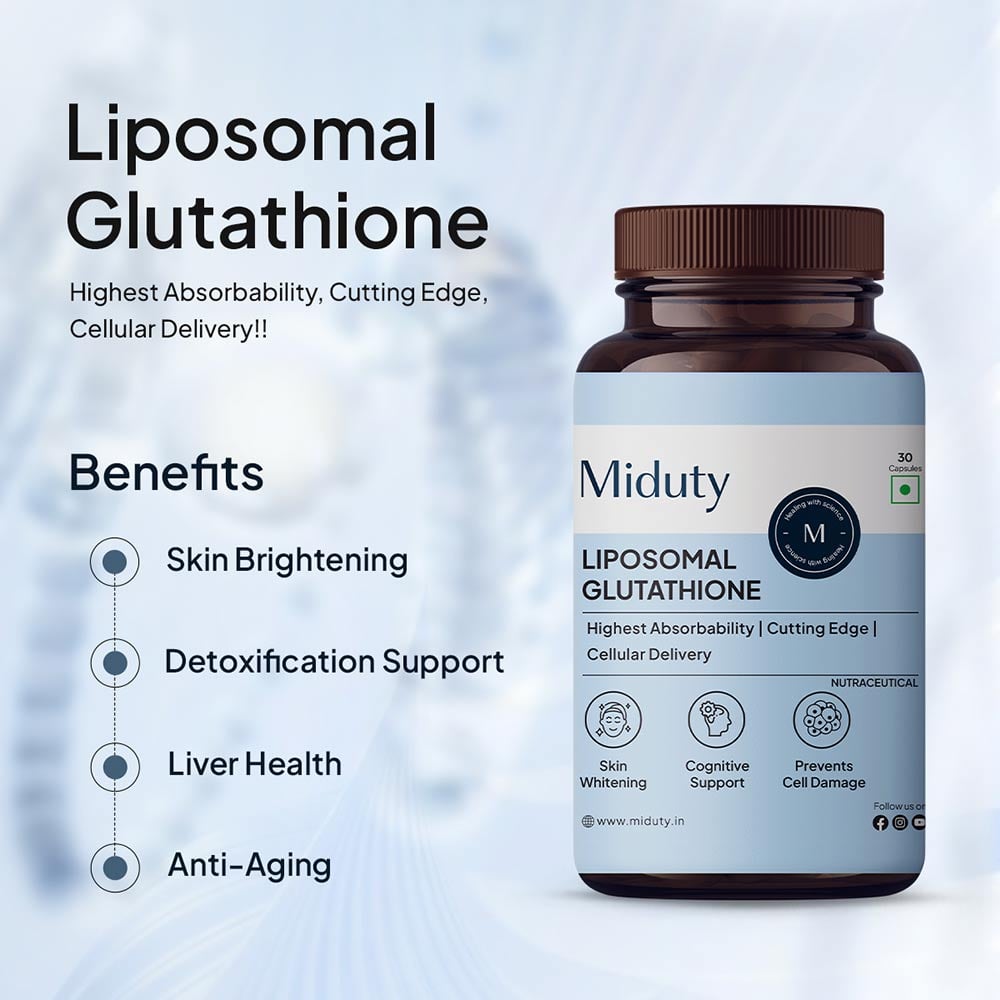8 - Miduty Liposomal Glutathione,  Unflavoured  30 capsules 
