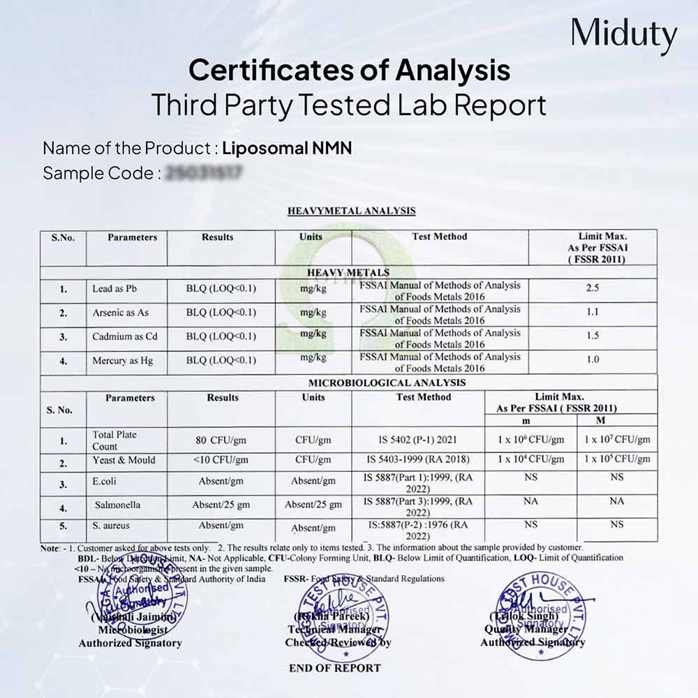 2 - Miduty Liposomal NMN,  30 capsules 