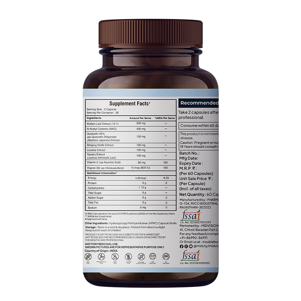 3 - Miduty Lung Detox,  60 capsules 