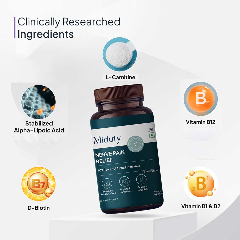 6 - Miduty Nerve Pain Relief,  30 capsules 