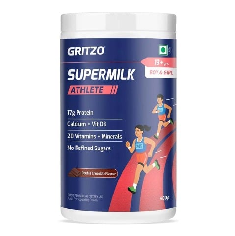 2 - Supermilk Gritzo Athlete for 13+ Years,  400 g  Double Chocolate 