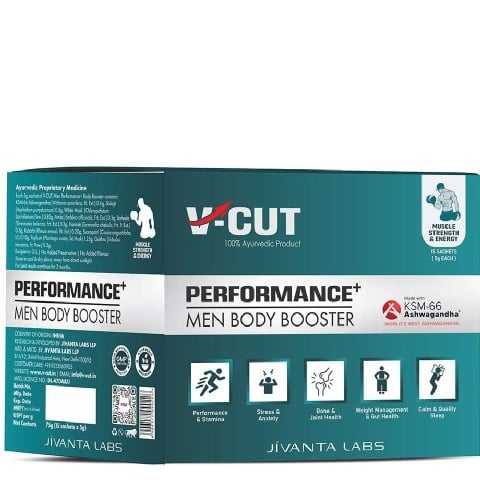 4 - V-Cut Performance+ Men Body Booster,  15 sachets/pack 