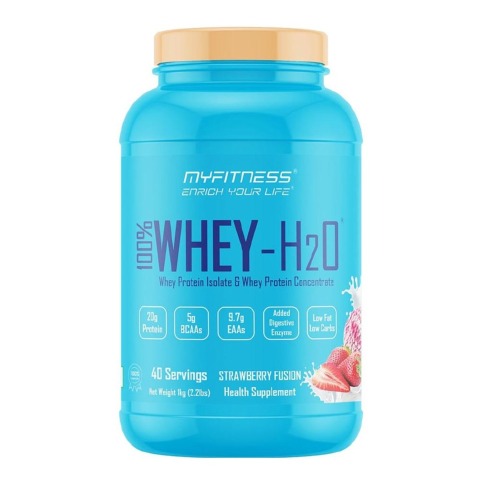 1 - Myfitness 100% WHEY-H2O Protein Isolate,  2.2 lb  Strawberry Fusion 