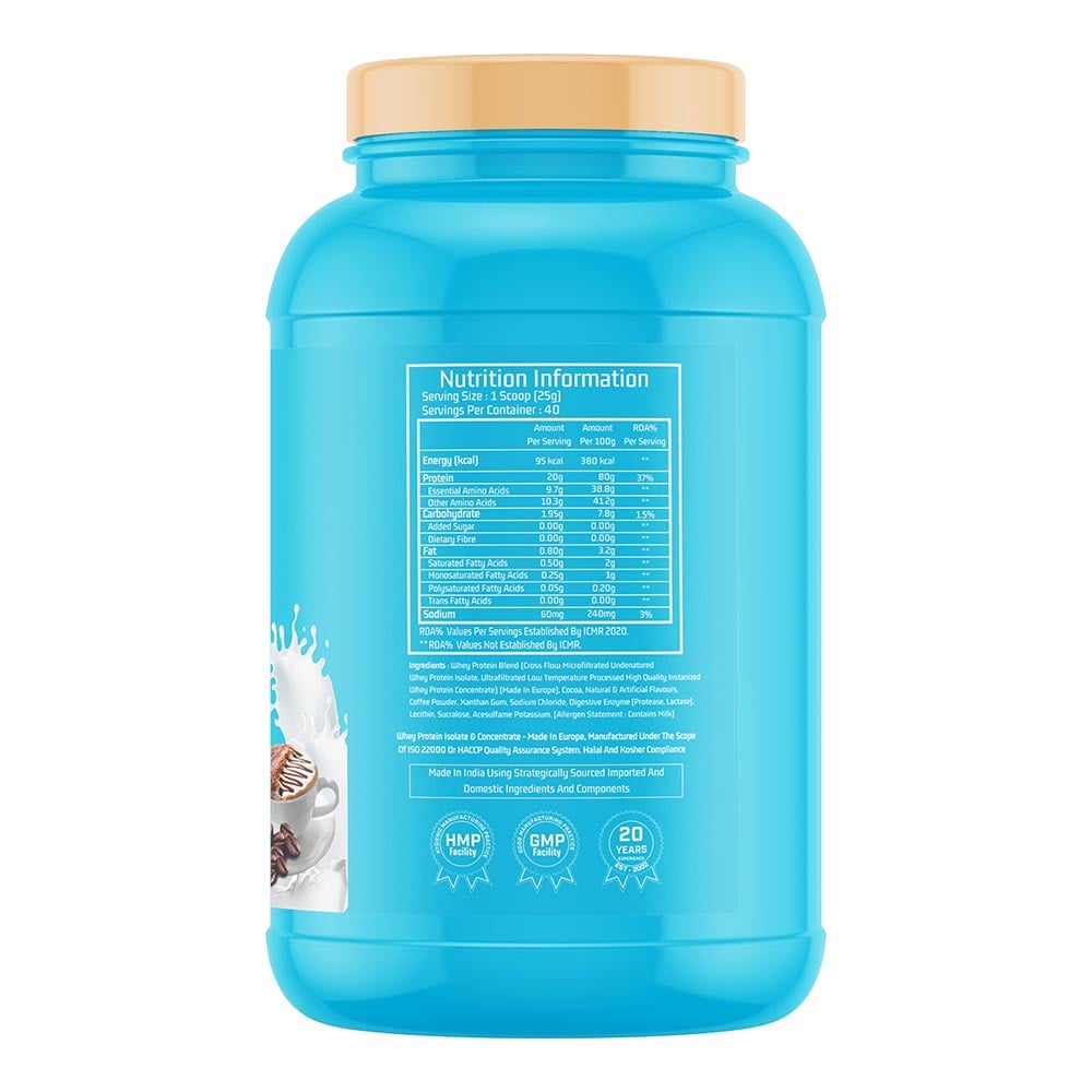 2 - Myfitness 100% WHEY-H2O Protein Isolate,  2.2 lb  Cafe Mocha 