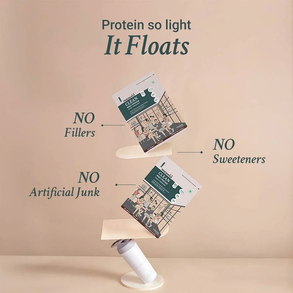 4 - TrueBasics Clean Whey Protein (Isolate + Concentrate),  2.2 lb  Chocolate (Refill Pack)