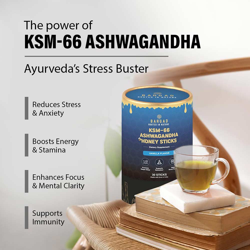 2 - Bargad KSM-66 Ashwagandha Honey Sticks Vanilla,  30 Stick(s) 