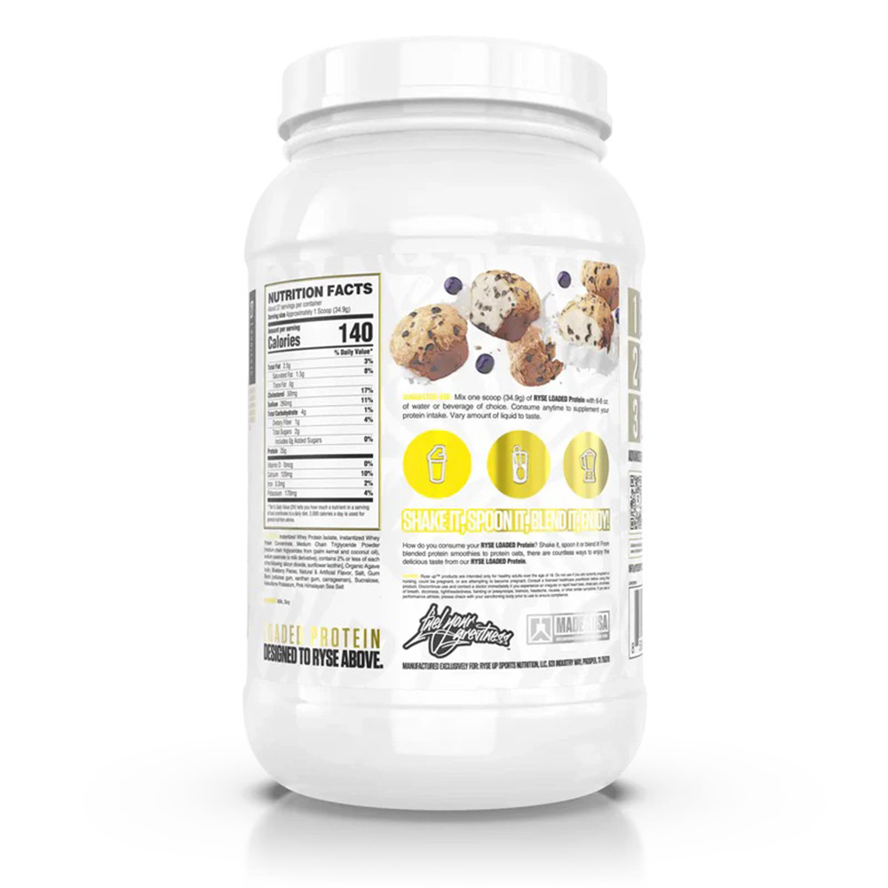 2 - Ryse Loaded Protein,  2.1 lb  Blueberry Muffin 