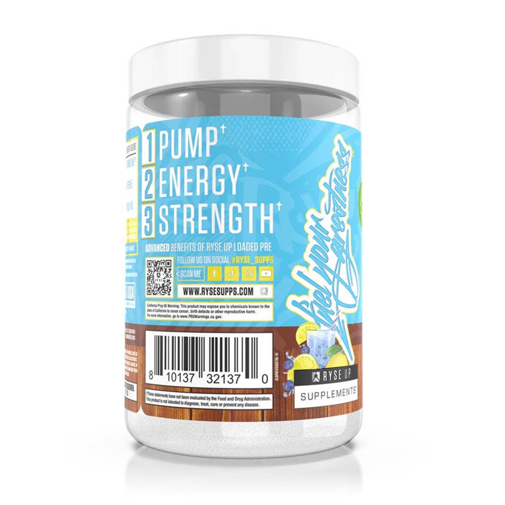 1 - Ryse Loaded Pre,  0.97 lb  Country Time Blueberry Lemonade 