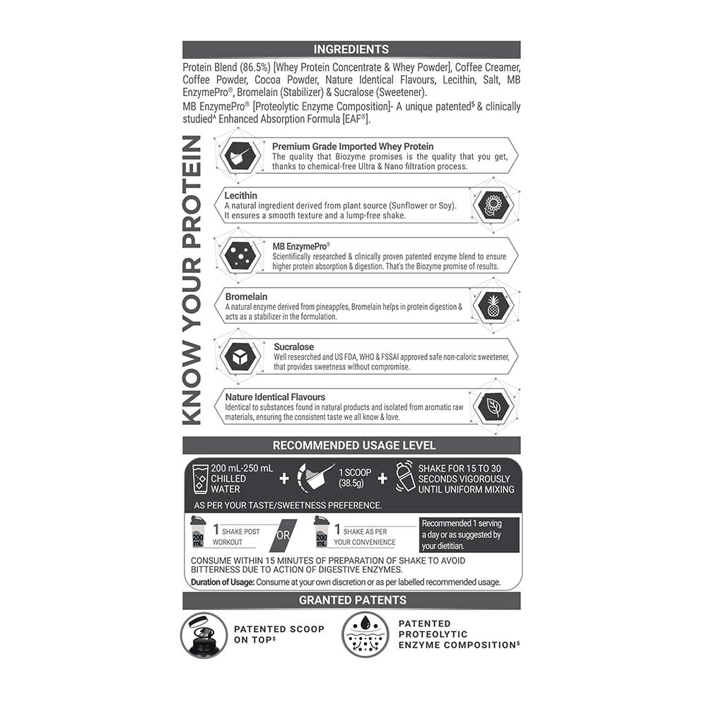 7 - MuscleBlaze Biozyme Performance Whey,  2.2 lb  Blue Tokai Coffee